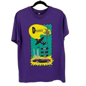 Vintage Sun Sportswear USA Made Dreamin' State Of Mind T-shirt Women's Large